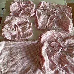 Pottery Barn Kids Pink Gingham Sabrina Basket Liners